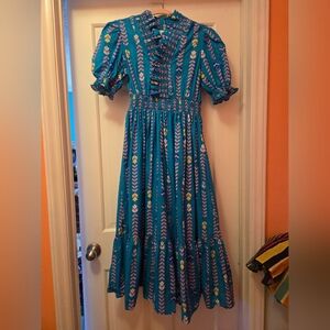 NWOT Umgee Smocked Cotton Midi Dress